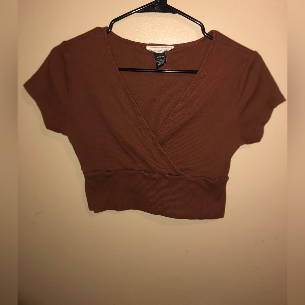 No Comment NY LA Crop Top,V Cut On Front,Cold Wash,Size M